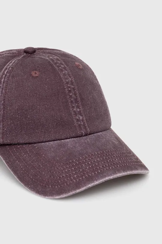 Samsoe Samsoe czapka z daszkiem bawełniana SAMSOE fioletowy