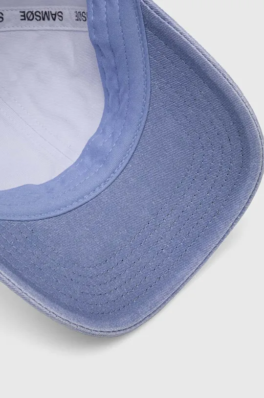 modrá Bavlněná baseballová čepice Samsoe