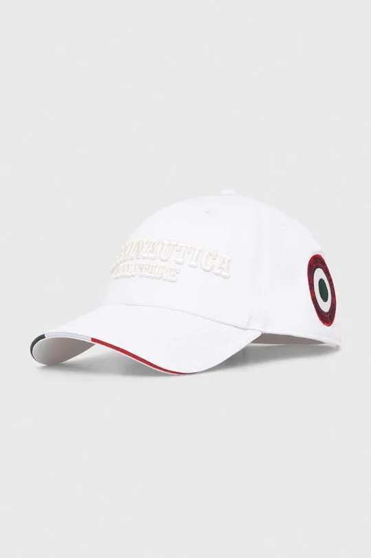 biały Aeronautica Militare czapka z daszkiem bawełniana Unisex