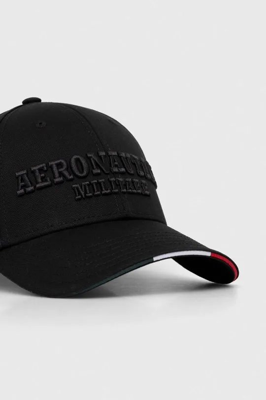 Aeronautica Militare czapka z daszkiem bawełniana czarny