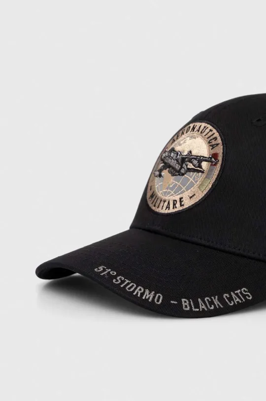 Pamučna kapa sa šiltom Aeronautica Militare crna