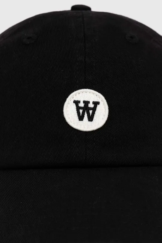 Βαμβακερό καπέλο του μπέιζμπολ Wood Wood Eli Patch μαύρο