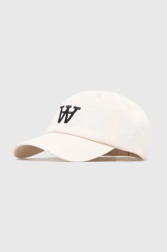 μπεζ Βαμβακερό καπέλο του μπέιζμπολ Wood Wood Eli Embroidery Unisex