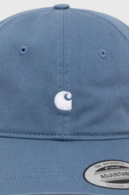 Хлопковая кепка Carhartt WIP Madison Logo Cap голубой
