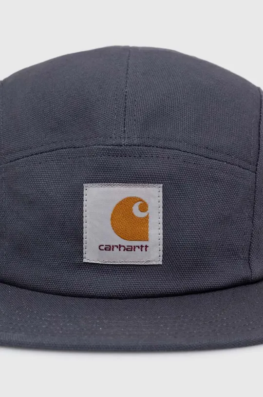 Хлопковая кепка Carhartt WIP Backley Cap серый