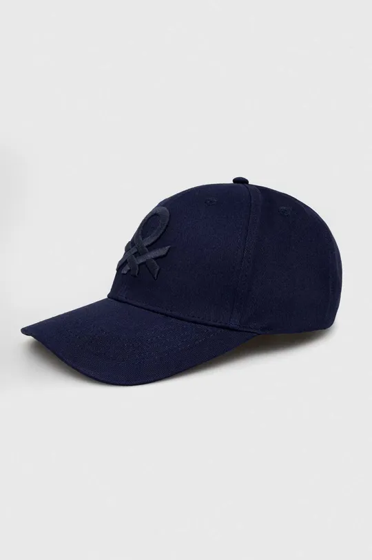 σκούρο μπλε Βαμβακερό καπέλο του μπέιζμπολ United Colors of Benetton Unisex