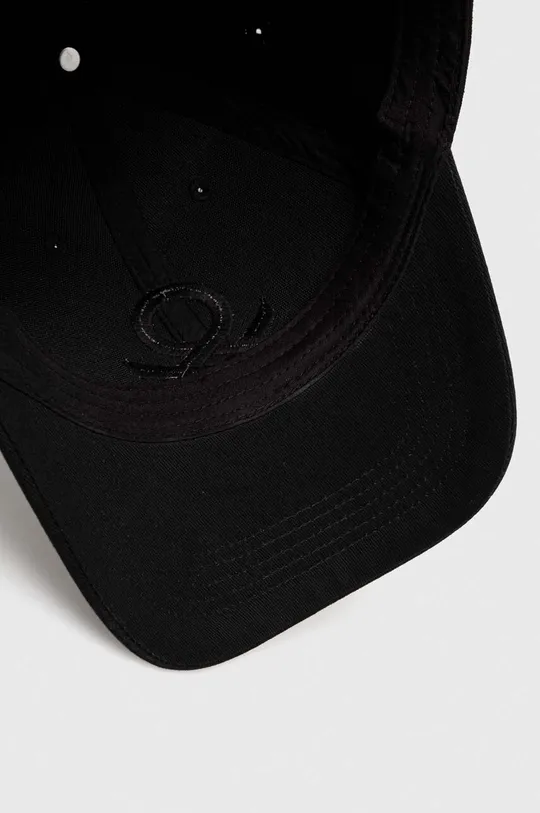 μαύρο Βαμβακερό καπέλο του μπέιζμπολ United Colors of Benetton