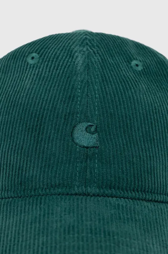 Carhartt WIP czapka z daszkiem sztruksowa Harlem Cap zielony