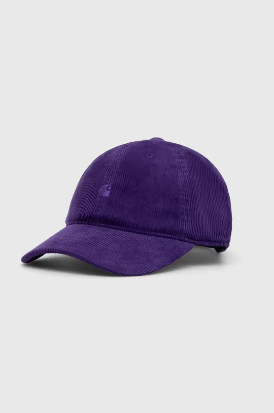 fioletowy Carhartt WIP czapka z daszkiem sztruksowa Harlem Cap Unisex