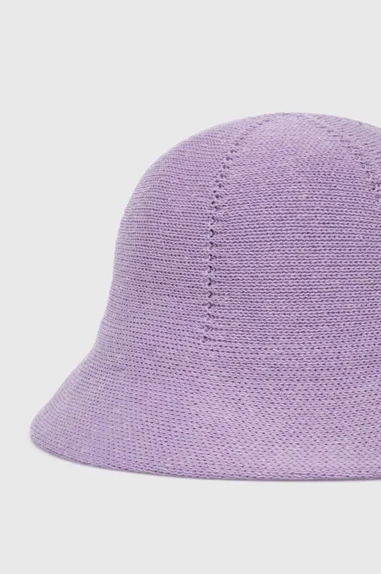 United Colors of Benetton kapelusz z domieszką lnu fioletowy