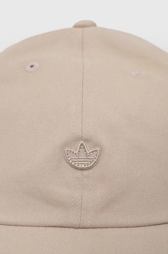 Βαμβακερό καπέλο του μπέιζμπολ adidas Originals μπεζ