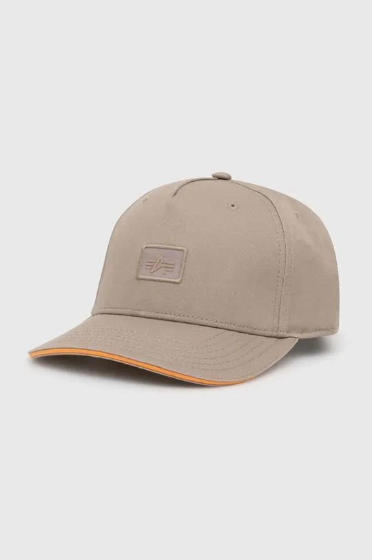 beige Alpha Industries cotton baseball cap Essentials RL Unisex