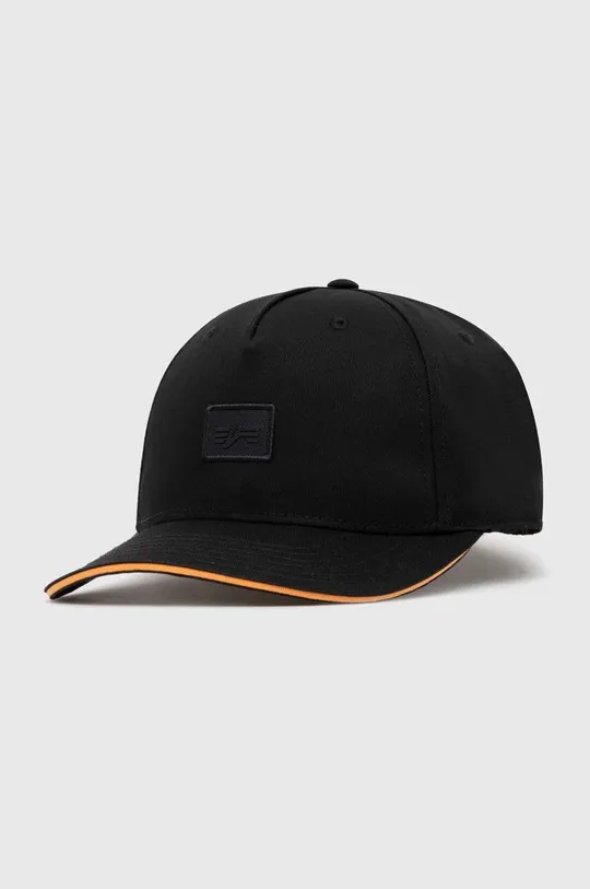 czarny Alpha Industries czapka z daszkiem bawełniana Essentials RL Unisex