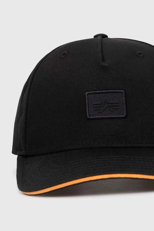 Βαμβακερό καπέλο του μπέιζμπολ Alpha Industries Essentials RL μαύρο
