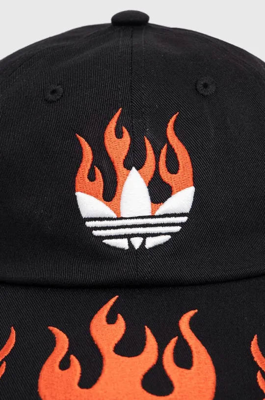 Βαμβακερό καπέλο του μπέιζμπολ adidas Originals μαύρο