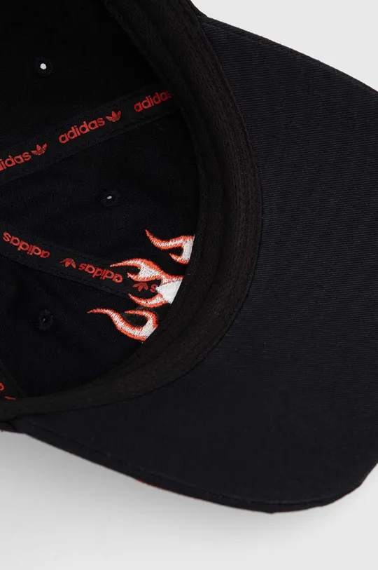 μαύρο Βαμβακερό καπέλο του μπέιζμπολ adidas Originals