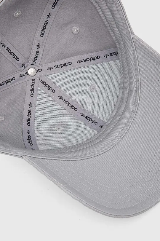 szary adidas Originals czapka z daszkiem bawełniana