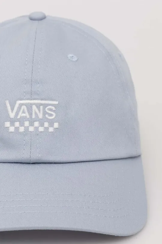 Βαμβακερό καπέλο του μπέιζμπολ Vans μπλε