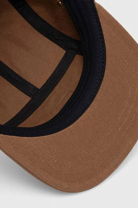 brązowy Vans czapka z daszkiem bawełniana