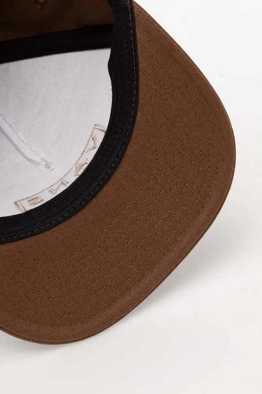 brązowy Vans czapka z daszkiem bawełniana