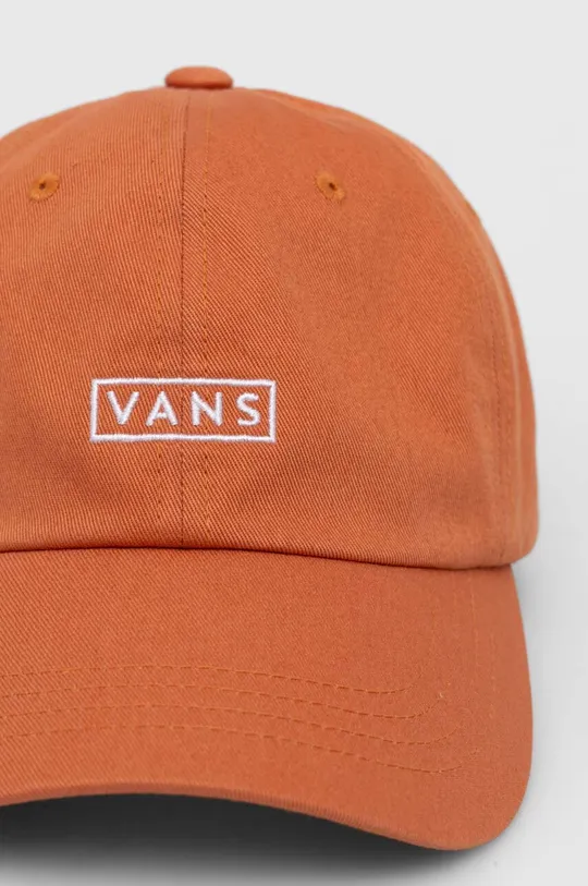 Βαμβακερό καπέλο του μπέιζμπολ Vans πορτοκαλί
