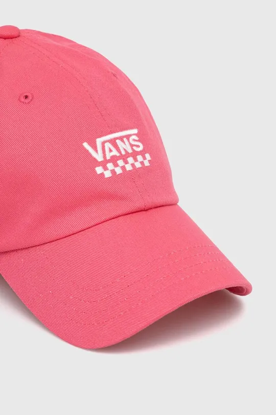 Βαμβακερό καπέλο του μπέιζμπολ Vans ροζ