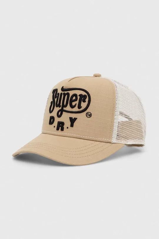 beige Superdry berretto da baseball in cotone Unisex