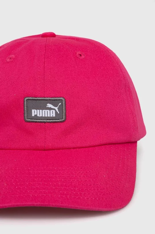 Βαμβακερό καπέλο του μπέιζμπολ Puma ροζ