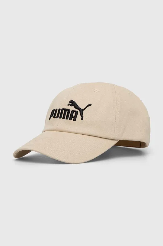 beżowy Puma czapka z daszkiem bawełniana Unisex