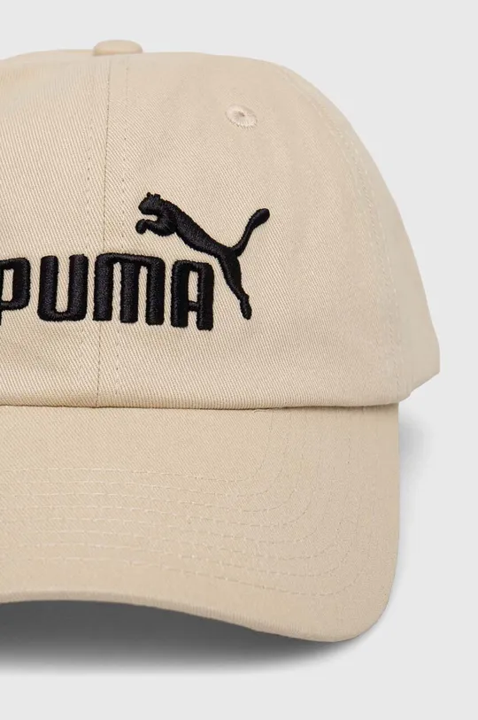 Βαμβακερό καπέλο του μπέιζμπολ Puma μπεζ