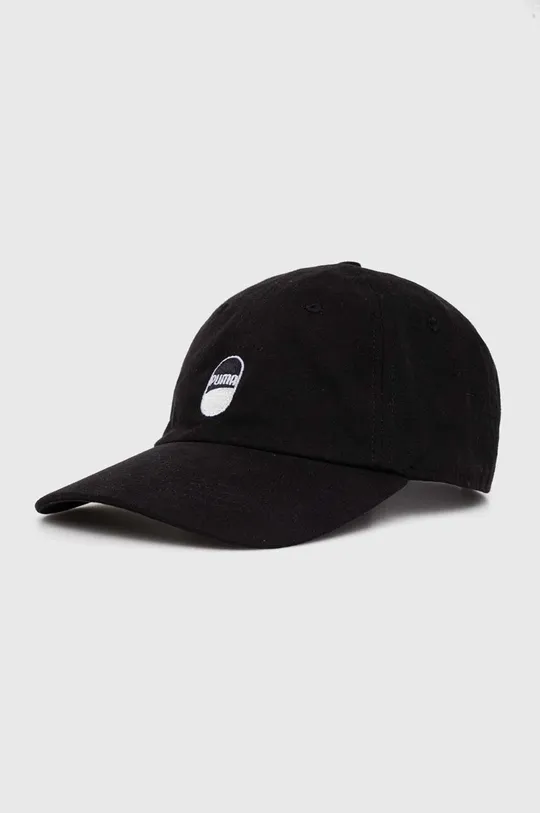 μαύρο Βαμβακερό καπέλο του μπέιζμπολ Puma Downtown Low Curve Cap Unisex