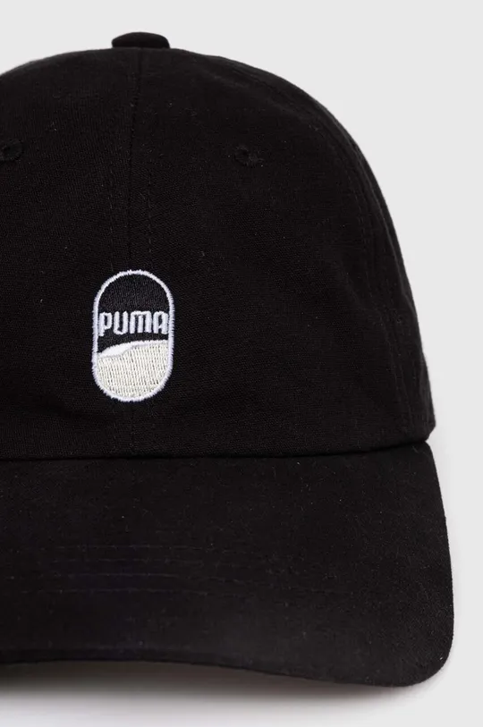 Памучна шапка с козирка Puma Downtown Low Curve Cap черен
