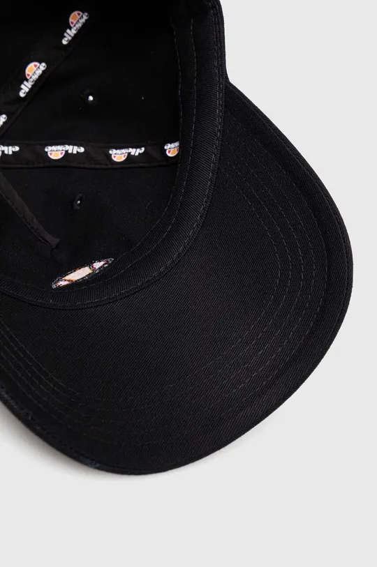 μαύρο Βαμβακερό καπέλο του μπέιζμπολ Ellesse