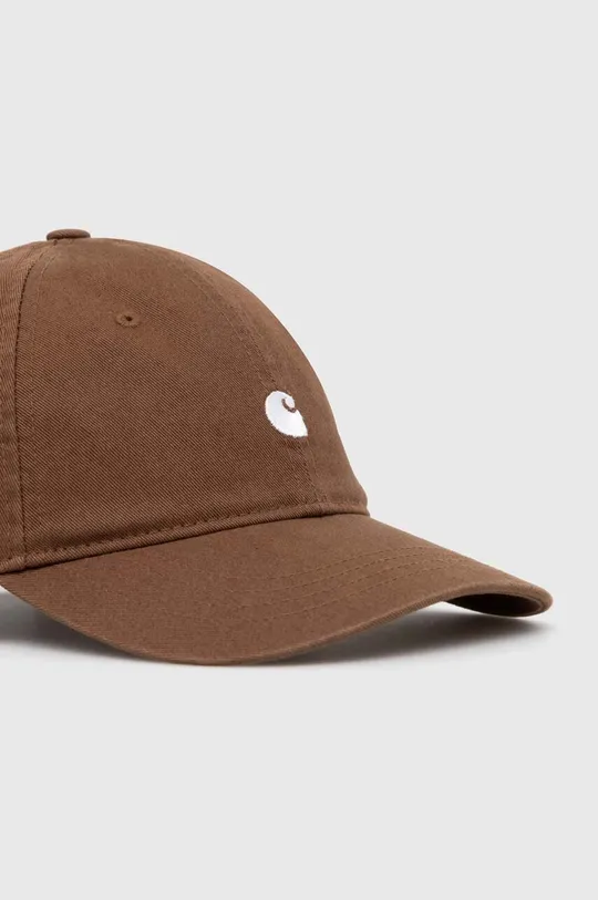 Carhartt WIP czapka z daszkiem bawełniana Madison Logo Cap brązowy