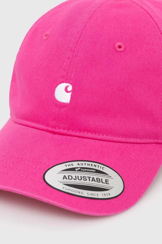 Хлопковая кепка Carhartt WIP Madison Logo Cap розовый