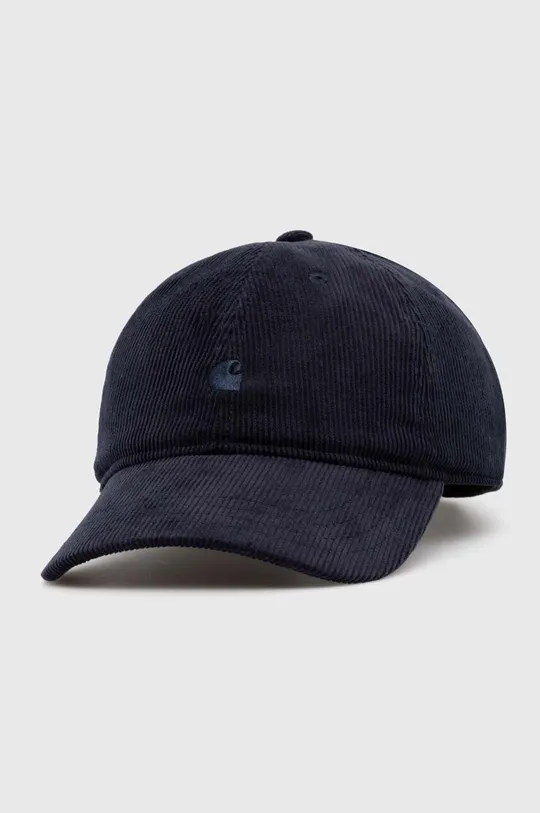 blu navy Carhartt WIP cappello con visiera in velluto a coste Harlem Cap Unisex