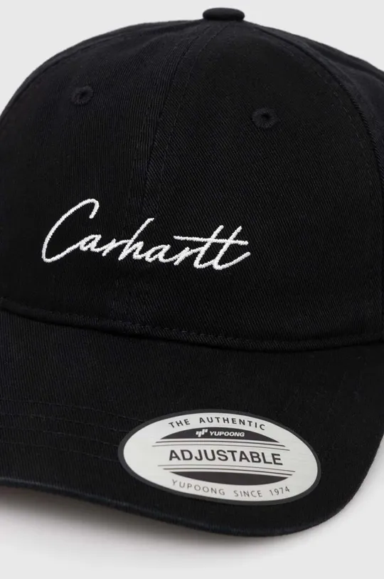 Памучна шапка с козирка Carhartt WIP Delray Cap черен
