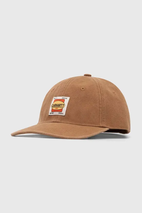 brązowy Carhartt WIP czapka z daszkiem bawełniana Field Cap Unisex