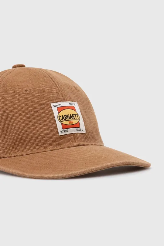 Carhartt WIP czapka z daszkiem bawełniana Field Cap brązowy