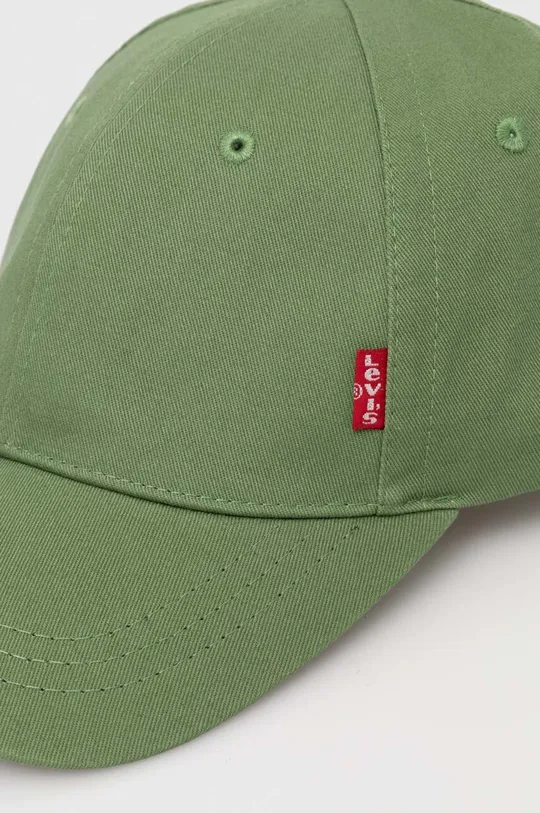 Pamučna kapa sa šiltom Levi's zelena