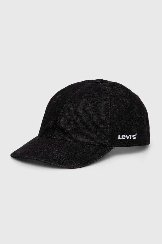 črna Bombažna bejzbolska kapa Levi's Unisex