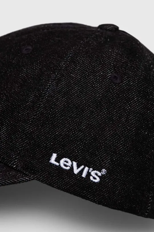 Levi's czapka z daszkiem bawełniana czarny