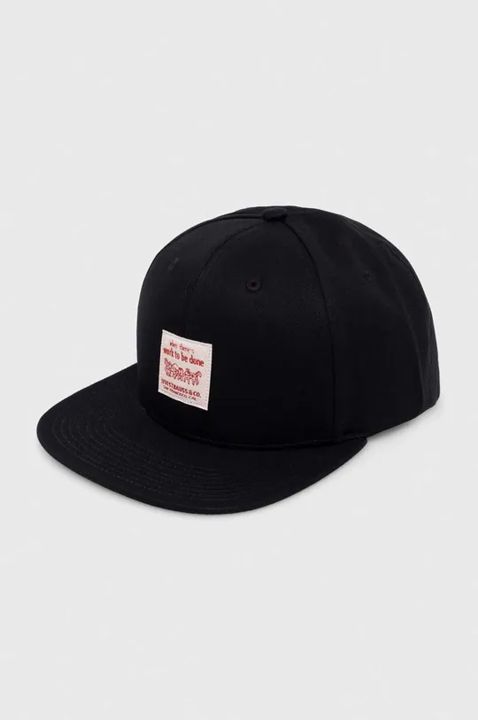 μαύρο Βαμβακερό καπέλο του μπέιζμπολ Levi's Unisex