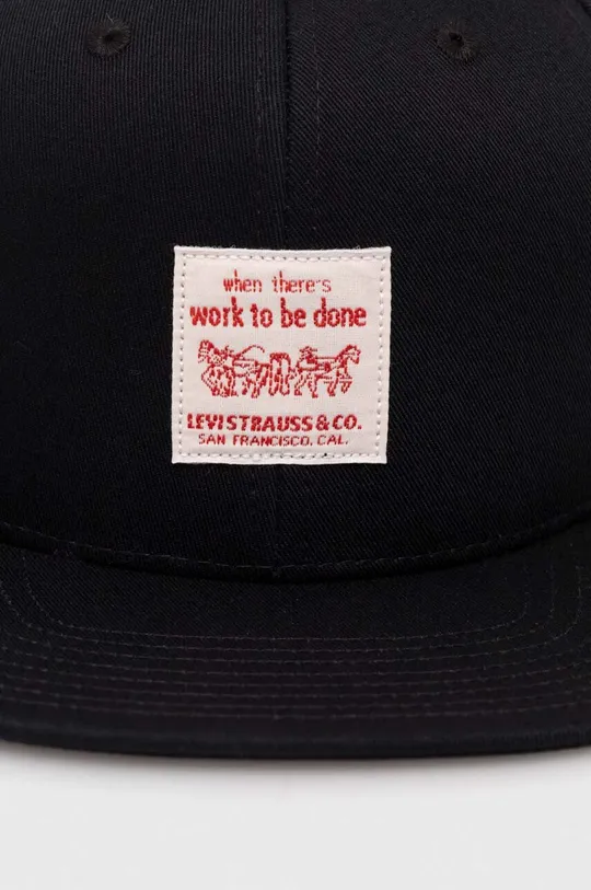 Levi's czapka z daszkiem bawełniana czarny
