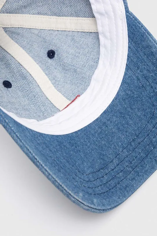 μπλε Βαμβακερό καπέλο του μπέιζμπολ Levi's