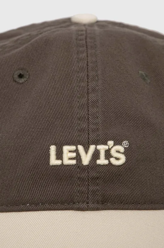 Levi's czapka z daszkiem bawełniana zielony