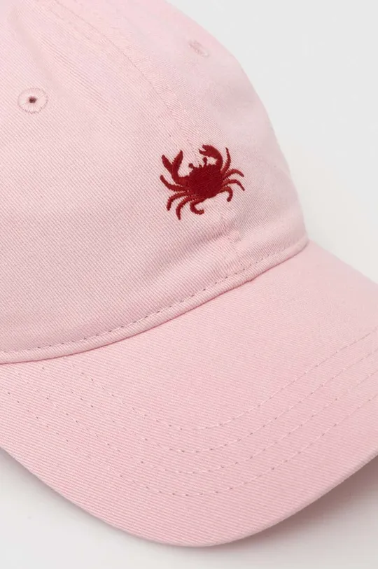 Βαμβακερό καπέλο του μπέιζμπολ Levi's ροζ