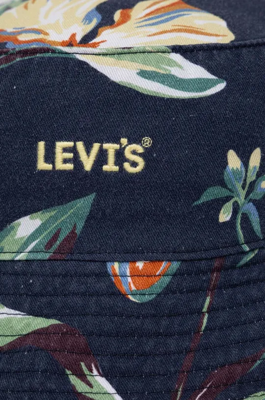 Pamučni šešir Levi's mornarsko plava