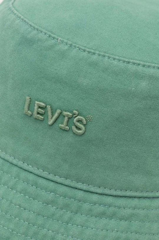Bavlnený klobúk Levi's zelená