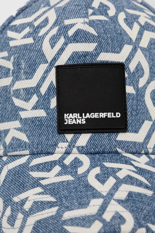 Karl Lagerfeld Jeans czapka z daszkiem jeansowa niebieski